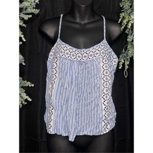 NICE women IN BLOOM Seashore Stripe Pajama Cami size large blue Pajama Top Good